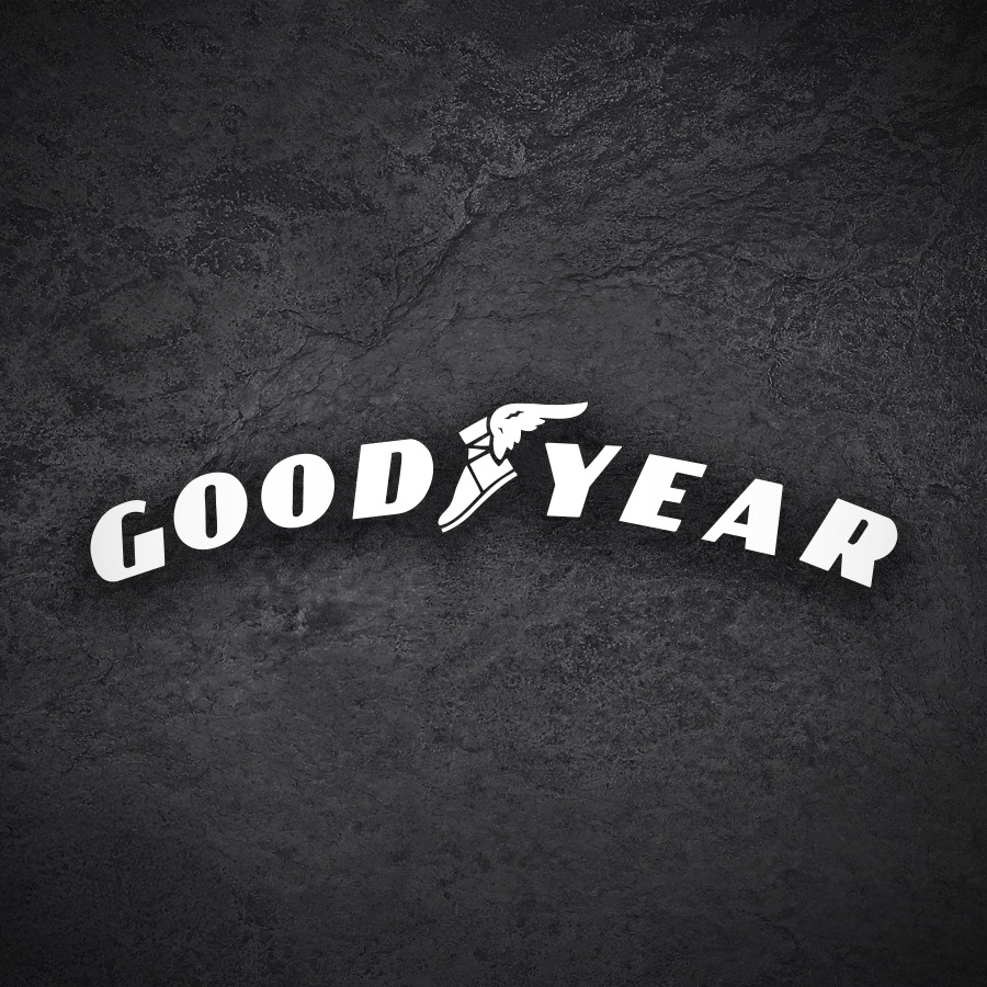 Autocollants: Logo Goodyear Incurv&eacute;