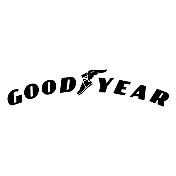 Autocollants: Logo Goodyear Incurv&eacute;