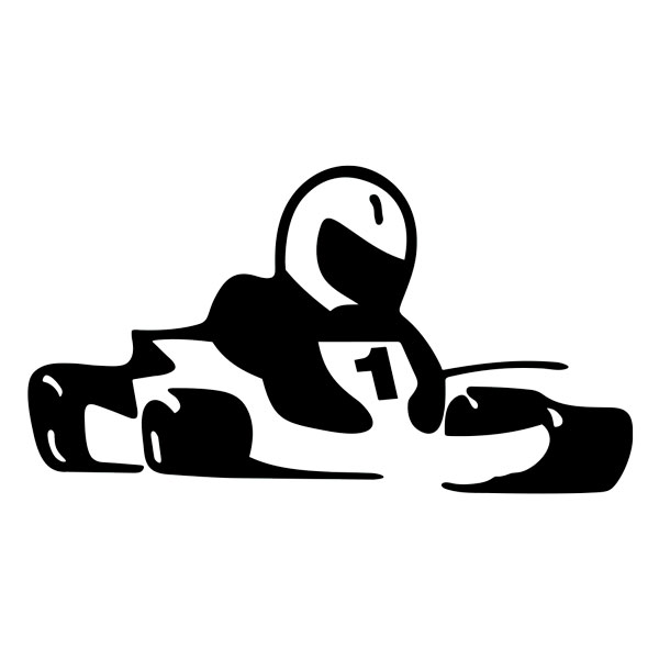 Autocollants: Pilote de Karting Num&eacute;ro 1
