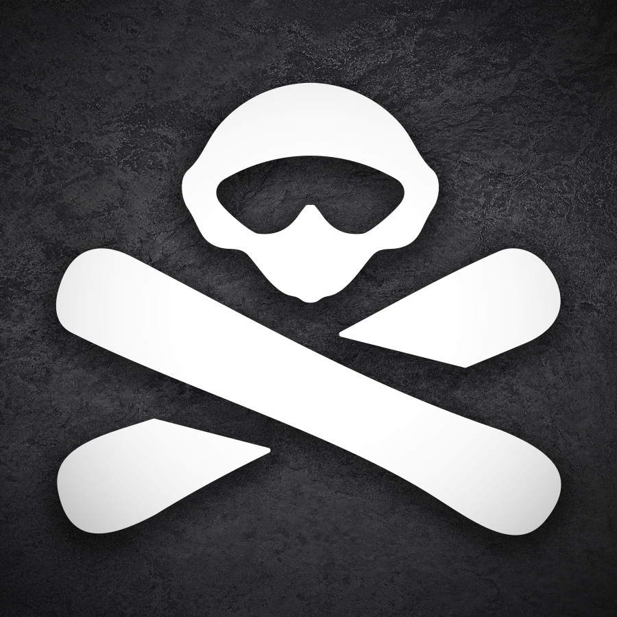 Autocollants: Embl&egrave;me Skieur Snow Pirate