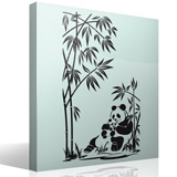 Stickers muraux: Ours panda et cannes de bambou 3