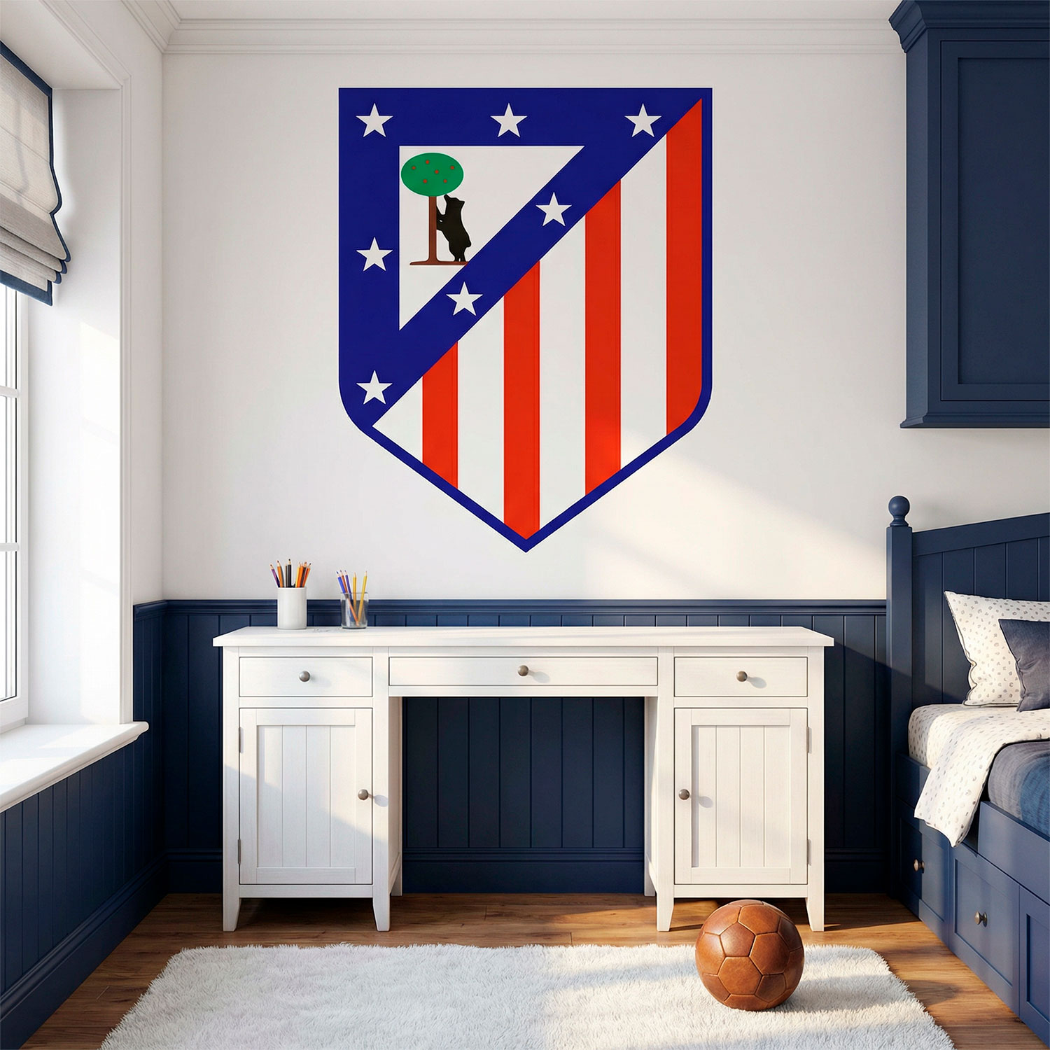 Stickers muraux: &Eacute;cusson Atl&eacute;tico de Madrid couleur 