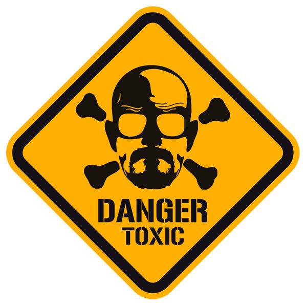 Stickers muraux: Heisenberg Danger Toxic Color