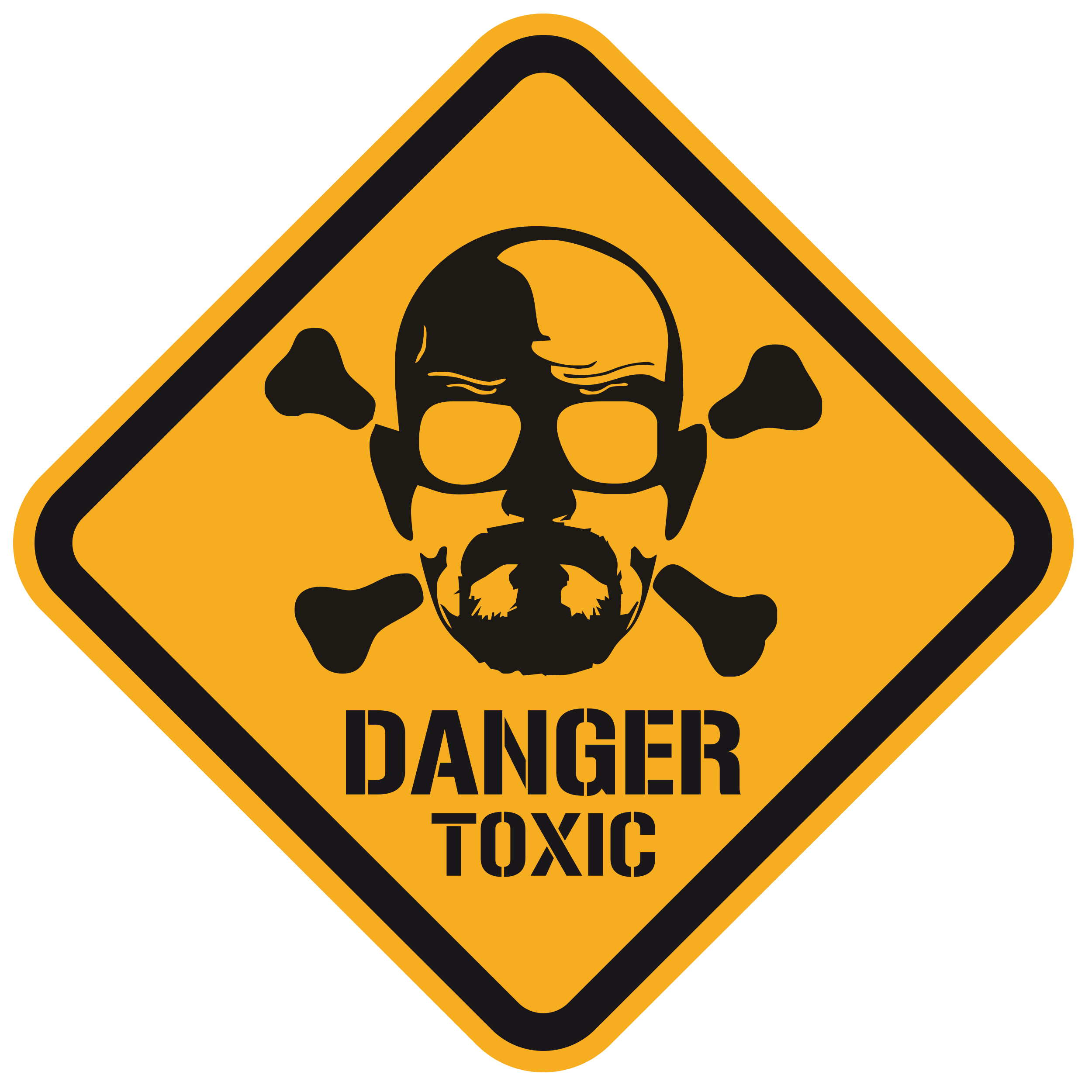 Stickers muraux: Heisenberg Danger Toxic Color