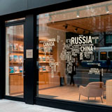 Stickers muraux: Carte du monde typographique 12