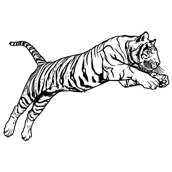 Stickers muraux: Bengal Tiger saut