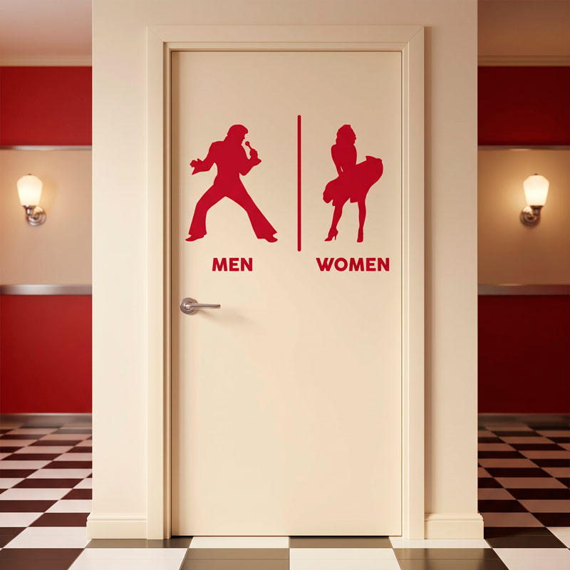 Signalisation des salles de bains Elvis Marylin An 9/12
