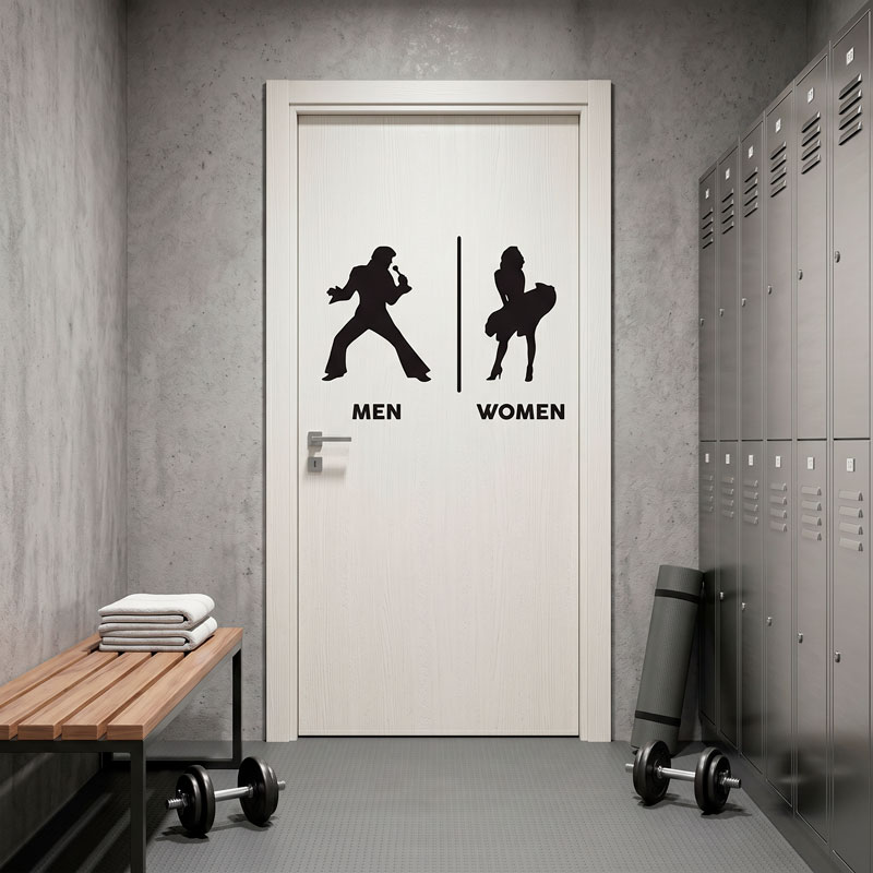 Signalisation des salles de bains Elvis Marylin An 10/12