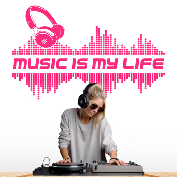 Stickers muraux: Music is my life 0