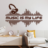 Stickers muraux: Music is my life 3