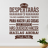 Stickers muraux: Un día despertarás... Paulo Coelho 2