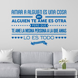 Stickers muraux: Amar a alguien es una cosa... 2