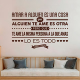 Stickers muraux: Amar a alguien es una cosa... 3