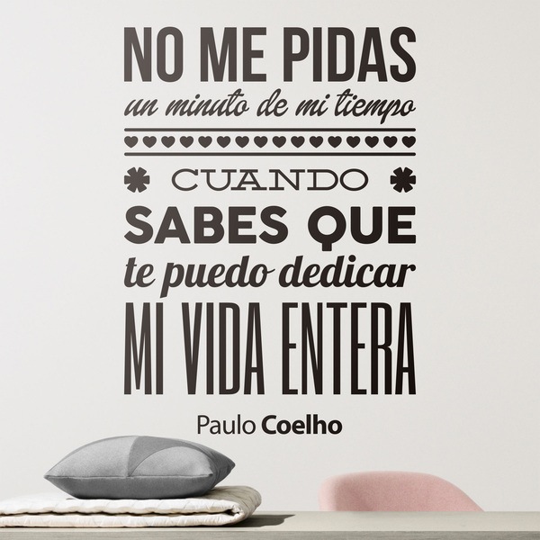 Stickers muraux: No me pidas un minuto de mi tiempo