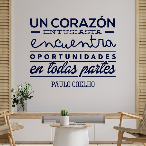 Stickers muraux: Un corazón entusiasta... Paulo Coelho