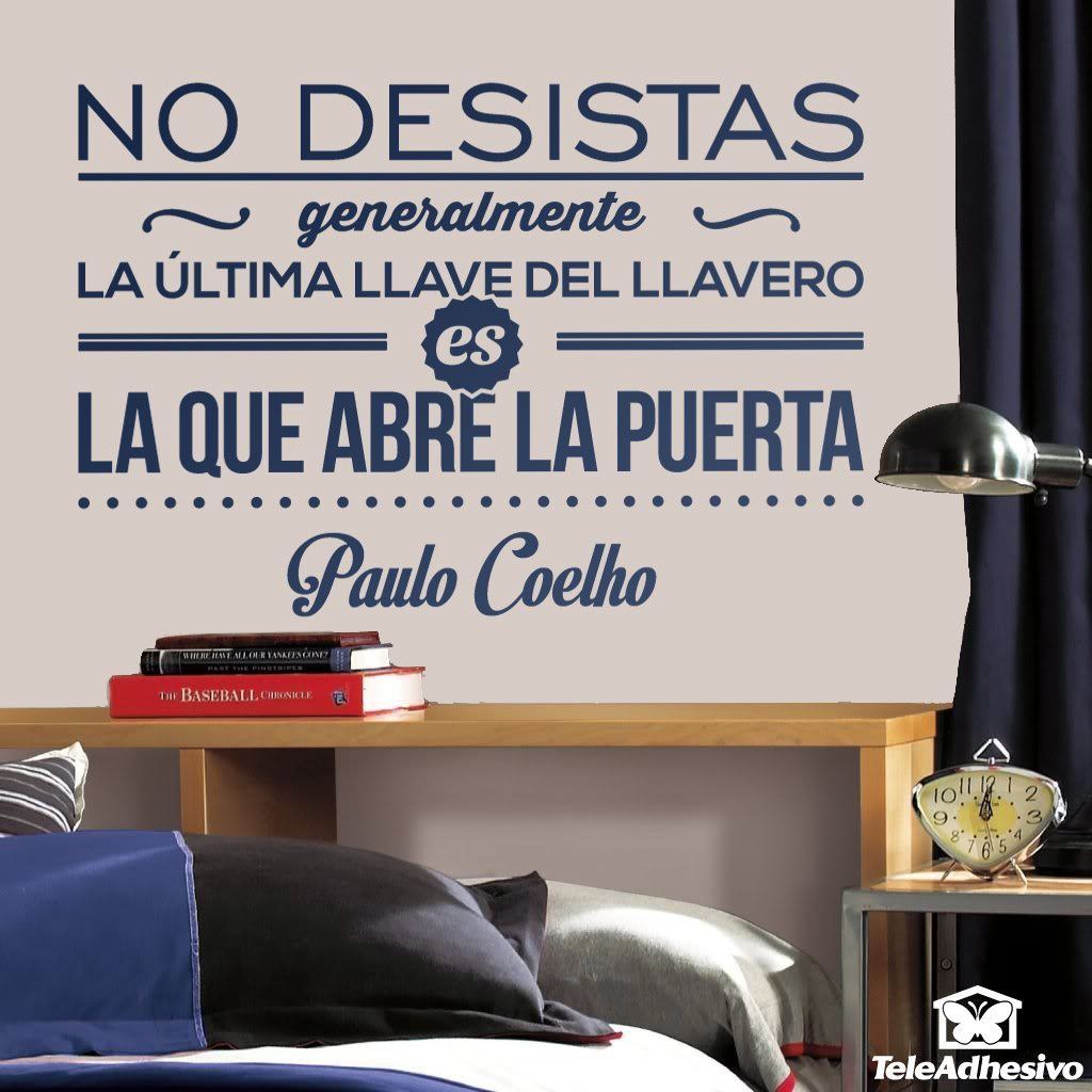 Stickers muraux: No desistas - Paulo Coelho
