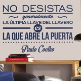 Stickers muraux: No desistas - Paulo Coelho 2