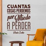 Stickers muraux: Por miedo a perder - Paulo Coelho 2