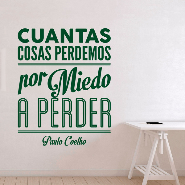 Stickers muraux: Por miedo a perder - Paulo Coelho