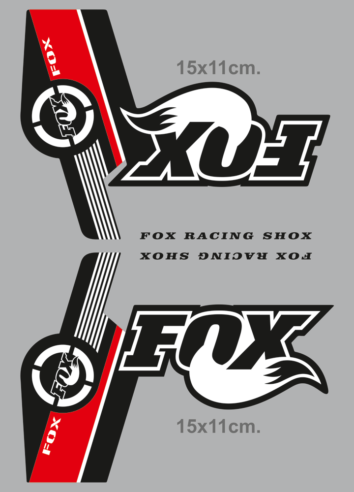 Autocollants: Kit d' Autocollants Fox Racing Shox VTT Velo fourc 0