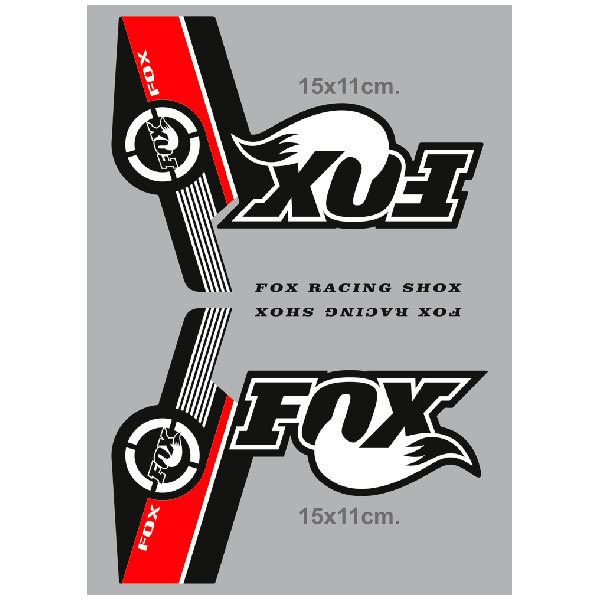Autocollants: Set horquillas bicicleta BTT Fox Racing Shox