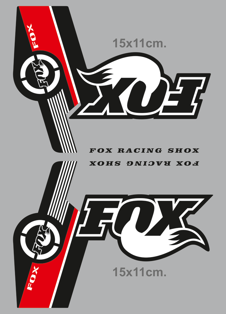 Autocollants: Set horquillas bicicleta BTT Fox Racing Shox