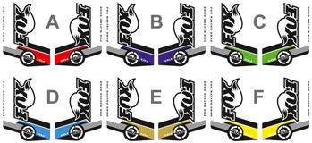 Autocollants: Set horquillas bicicleta BTT Fox Racing Shox 5