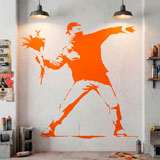 Stickers muraux: Banksy fleurs protestation Lancer 6