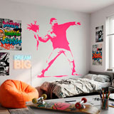 Stickers muraux: Banksy fleurs protestation Lancer 9