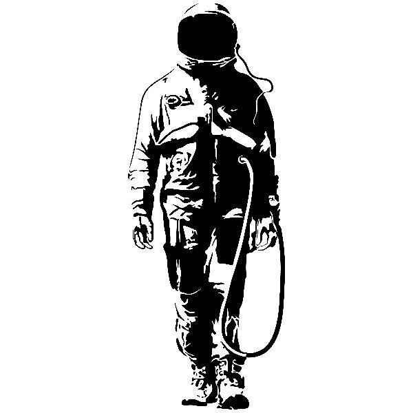 Stickers muraux: Banksy Graffiti astronaute