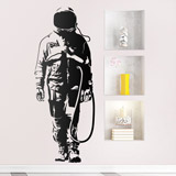 Stickers muraux: Banksy Graffiti astronaute 2
