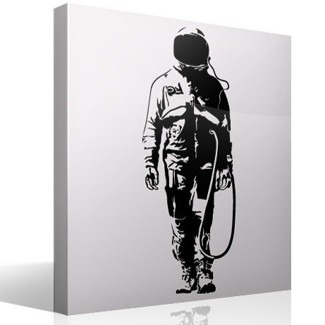 Stickers muraux: Banksy Graffiti astronaute