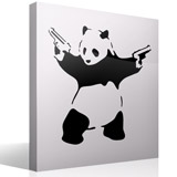 Stickers muraux: Banksy Panda armé 3