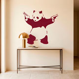 Stickers muraux: Banksy Panda arm&eacute; 8