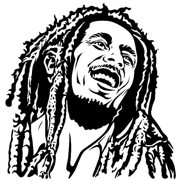 Stickers muraux: Bob Marley sourire