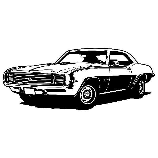 Stickers muraux: Chevrolet Camaro 1969 ss