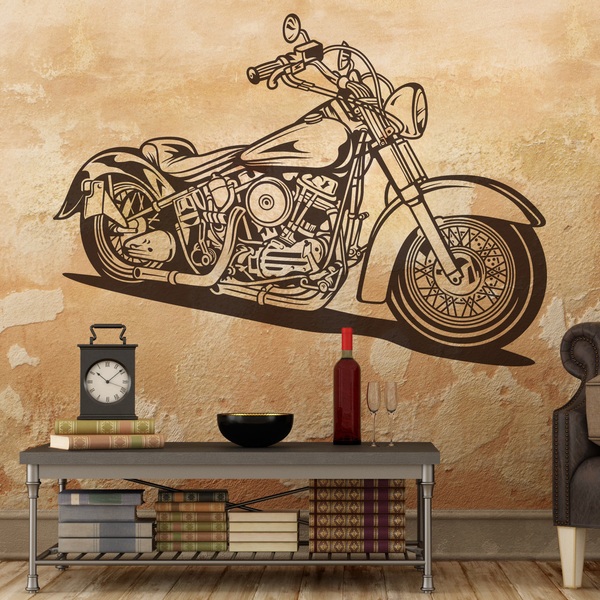 Stickers muraux: Harley Davidson Softail Classic