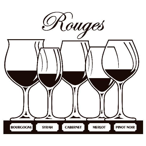 Stickers muraux: Types de vin rouge