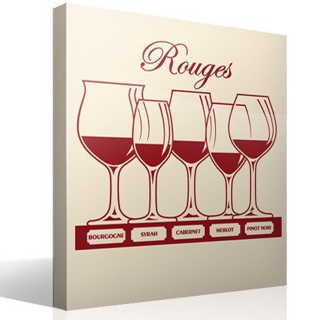 Stickers muraux: Types de vin rouge
