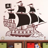 Stickers pour enfants: Grand Bateau Pirate 2