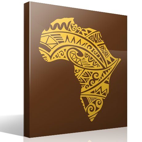 Stickers muraux: Silhouette Afrique tatouage tribal