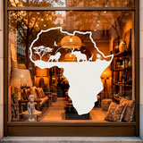 Stickers muraux: Afrique animals silhouette horizon 6