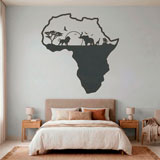 Stickers muraux: Afrique animals silhouette horizon 7
