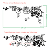Stickers muraux: Floral avec papillons 4