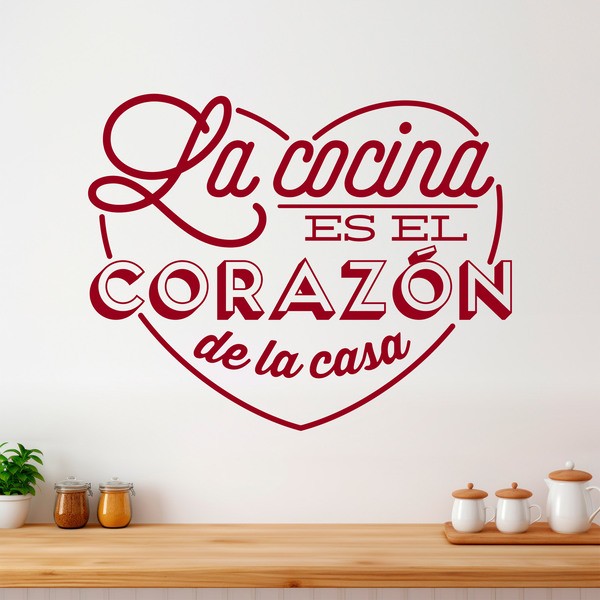 Stickers muraux: La cuisine est le cœur de la maison - espagnol