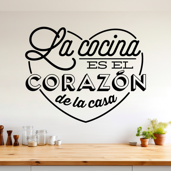 Stickers muraux: La cuisine est le cœur de la maison - espagnol