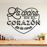 Stickers muraux: La cuisine est le cur de la maison - espagnol 3