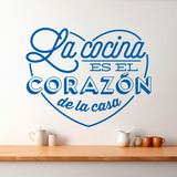 Stickers muraux: La cuisine est le cur de la maison - espagnol 4