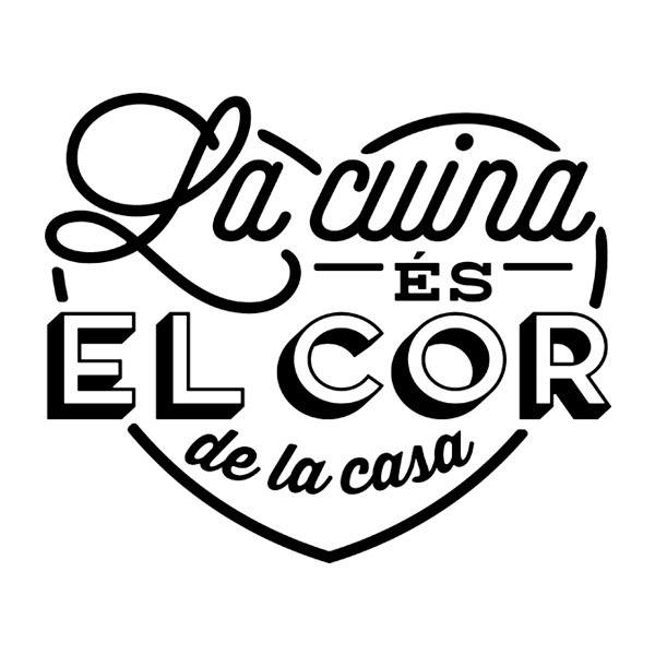 Stickers muraux: La Cuisine est le Coeur de la Maison en Catalan