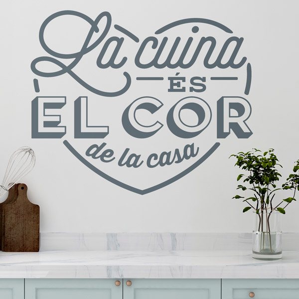Stickers muraux: La Cuisine est le Coeur de la Maison en Catalan